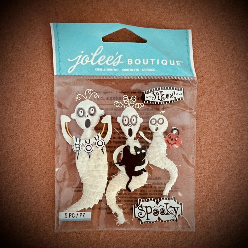 ⭐️ $10 - JOLEE'S BOUTIQUE GAUZE WRAPPED MUMMY HALLOWEEN STICKER SET - RARE!